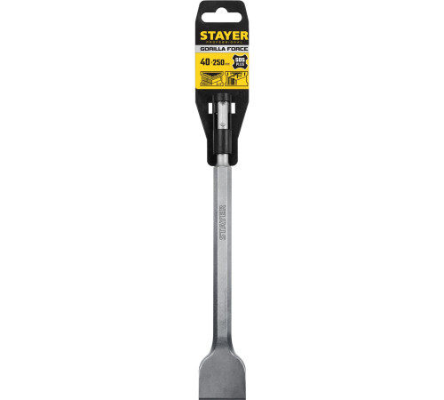 STAYER Gorilla Force, 40 х 250 мм, SDS-Plus, плоское изогнутое зубило, Professional (29354-40-250) купить в Сочи STAYER Gorilla Force, 40 х 250 мм, SDS-Plus, плоское изогнутое зубило, Professional (29354-40-250) купить в Сочи