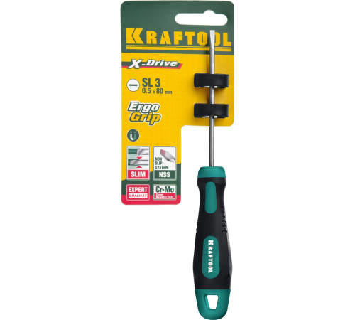 KRAFTOOL Х-Drive, SL3 x 80, отвертка (250071-3.0-080) купить в Сочи KRAFTOOL Х-Drive, SL3 x 80, отвертка (250071-3.0-080) купить в Сочи