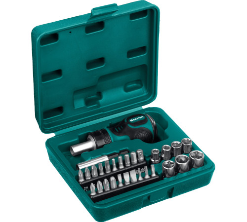 KRAFTOOL Kompakt-29, с насадками, 29 предм., реверсивная отвертка (25556-H29) купить  в Сочи