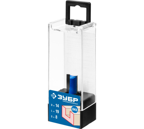 ЗУБР 14 x 19 мм, хвостовик 8 мм, фреза пазовая прямая, Профессионал (28753-14-19) купить  в Сочи