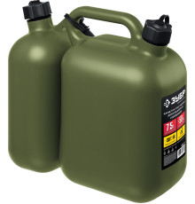 ЗУБР 5 + 2.5 л, пластиковая усиленная двухсекционная канистра, Профессионал (38367-7.5)
