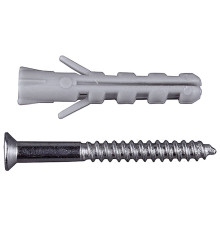 ЗУБР 6 х 25 мм / 4 х 30 мм + 8 х 40 мм / 5 х 45 мм, 10 шт, набор дюбелей с шурупами (3066-Н)