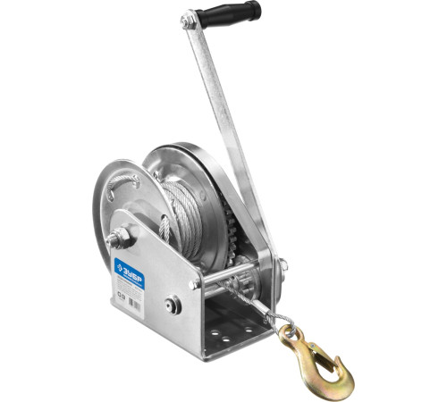 ЗУБР 0.9 т, 8 м, ручная барабанная подъемная тросовая лебедка, Профессионал (43117-0.9) купить  в Сочи