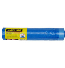 Stayer 60 л, 20 шт, синие, особопрочные, с завязками, мусорные мешки (39155-60)