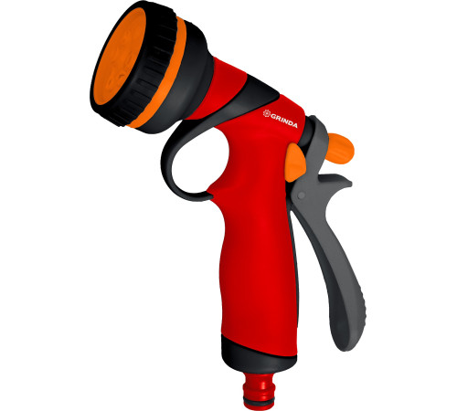 GRINDA T-8C, 8 режимов, курок сзади, пластиковый с TPR, поливочный пистолет (8-427183) купить  в Сочи