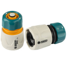 RACO ORIGINAL, 1/2″ + 1/2″ с автостопом, из ABS пластика, быстросъемный соединитель, для шланга, набор (4250-55265B)