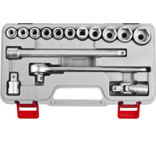 НИЗ Шоферский инструмент №2Д, 15 предм., 1/2″, в пластиковом кейсе, набор торцовых головок (2761-20)