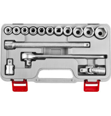 НИЗ Шоферский инструмент №2Д, 15 предм., 1/2″, в пластиковом кейсе, набор торцовых головок (2761-20)