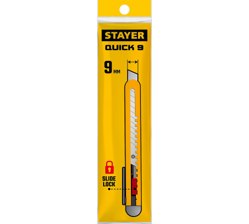 STAYER QUICK-9.9 мм, нож из АБС пластика (0901) купить  в Сочи