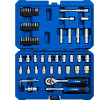 ЗУБР А-57, 57 предм., (1/4″), универсальный набор инструмента, Профессионал (27671-H57)