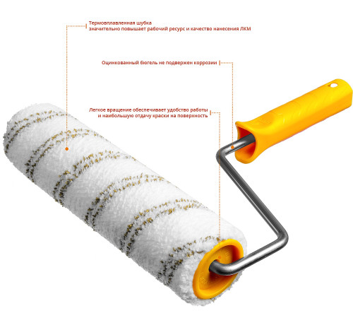 STAYER MICROTEX, 48 х 240 мм, бюгель 8 мм, ворс 9 мм, для агрессивных сред, малярный валик, Professional (0341-24) купить  в Сочи
