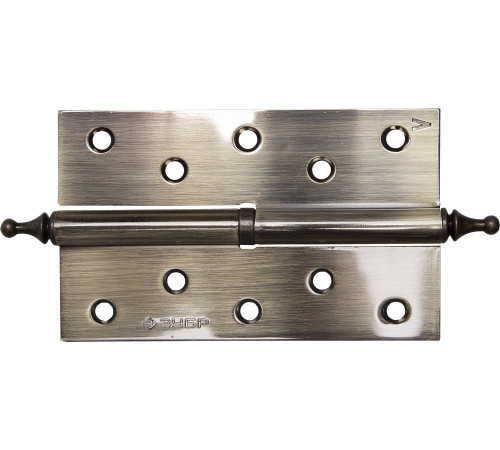 ЗУБР 125 х 75 х 2.5 мм, разъемная, левая, цвет старая латунь (AB), 2 шт, карточная петля (37605-125-5L) купить  в Сочи