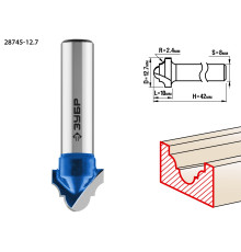 ЗУБР 12.7 x 10 мм, радиус 2.4 мм, фреза пазовая фасонная №6, Профессионал (28745-12.7)