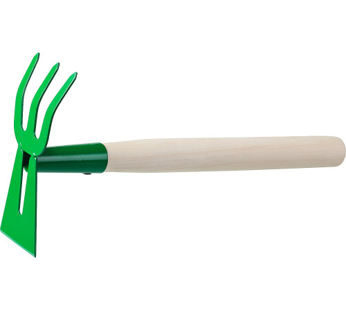 РОСТОК 145 x 75 x 390 мм, ″лопатка + 3 зуба″, изогнутые зубья, деревянная рукоятка, мотыга-рыхлитель (39627) купить  в Сочи