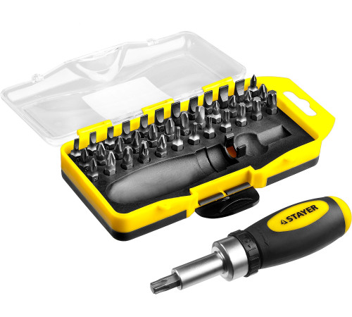 STAYER Compact-38, 38 предм., реверсивная отвертка с насадками (2557-H38) купить в Сочи STAYER Compact-38, 38 предм., реверсивная отвертка с насадками (2557-H38) купить в Сочи