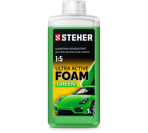 STEHER ULTRA ACTIVE FOAM, 1 л, концентрированный шампунь для минимоек универсальный (76051-1) купить  в Сочи