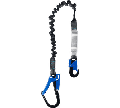 ЗУБР УТЕС стальные карабины с полимерным покрытием, эластичный, 1,42м, разрывной ленточный амортизатор, одноплечный строп, Профессионал (11595) купить  в Сочи