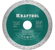 KRAFTOOL KERAMO, 125 мм, (22.2 мм, 10 х 1.6 мм), сплошной алмазный диск (36684-125)