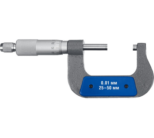 ЗУБР МК 50, 25 - 50 мм, гладкий механический микрометр, Профессионал (34480-50) купить  в Сочи