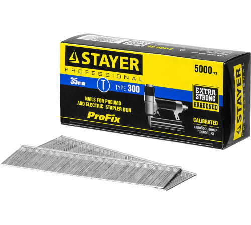 STAYER тип 18GA (47/300/F), 35 мм, 5000 шт, гвозди для нейлера, Professional (31530-35) купить  в Сочи