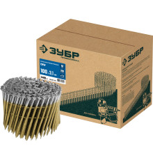 ЗУБР CNW 100 х 3.1 мм, барабанные гвозди рифленые, 2400 шт (305382-100) ЗУБР CNW 100 х 3.1 мм, барабанные гвозди рифленые, 2400 шт (305382-100)