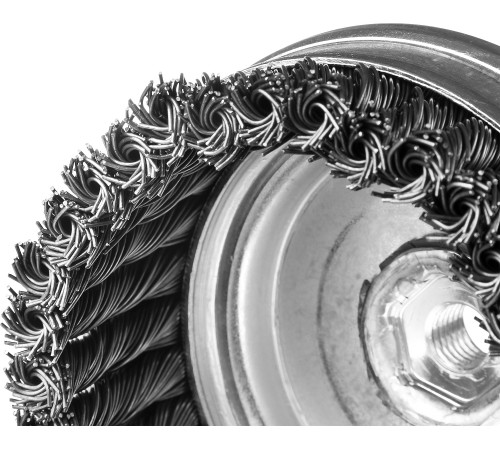 ЗУБР 120 мм, жгутированная стальная проволока 0.5 мм, чашечная щетка-крацовка для УШМ, Профессионал (35275-120) купить  в Сочи