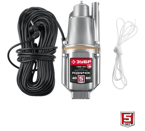 ЗУБР Родничок-В, 40 м, вибрационный насос с верхним забором (НВВ-40) купить  в Сочи