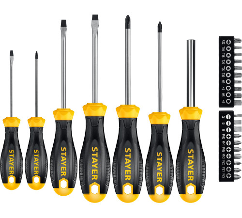 STAYER Hercules-K27, 27 предм., набор отверток с насадками (25827) купить  в Сочи