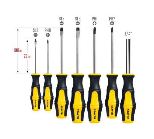 STAYER Hercules-K27, 27 предм., набор отверток с насадками (25827) купить  в Сочи