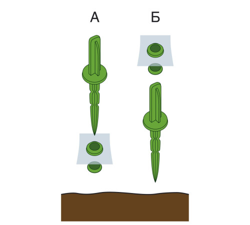 GRINDA 200 мм, зеленые, полипропилен, 10 шт, садовые колышки (422319) купить  в Сочи