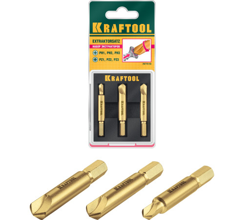 KRAFTOOL 3 шт, набор экстракторов поврежденного крепежа (26770-H3) купить  в Сочи KRAFTOOL 3 шт, набор экстракторов поврежденного крепежа (26770-H3) купить  в Сочи