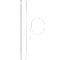 ЗУБР КОБРА, 3.6 x 150 мм, нейлон РА66, 50 шт, белые, кабельные стяжки с плоским замком, Профессионал (30930-36-150)