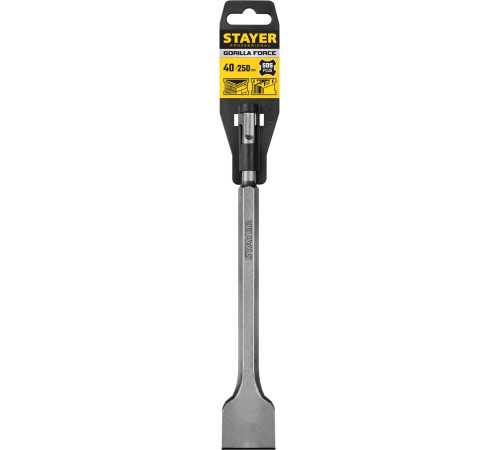 STAYER Gorilla Force, 40 х 250 мм, SDS-Plus, плоское зубило, Professional (29353-40-250) купить в Сочи STAYER Gorilla Force, 40 х 250 мм, SDS-Plus, плоское зубило, Professional (29353-40-250) купить в Сочи