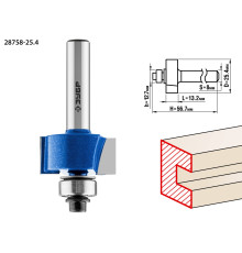 ЗУБР 25.4 x 13 мм, хвостовик 8 мм, фреза фальцевая, Профессионал (28758-25.4)