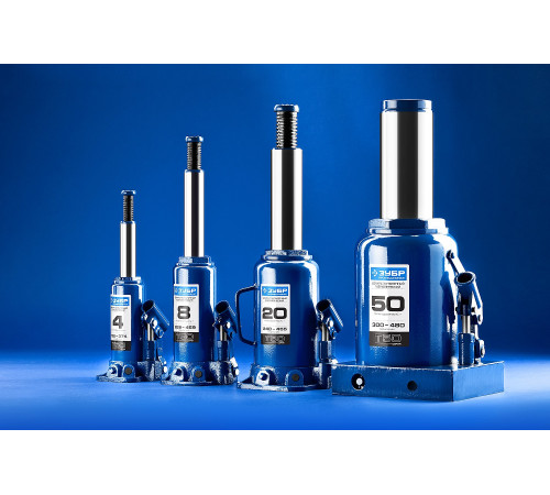 ЗУБР 50 т, 300 - 480 мм, бутылочный гидравлический домкрат, Профессионал (43060-50) купить  в Сочи