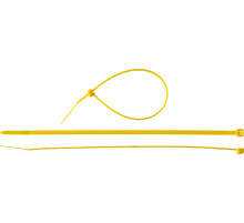 ЗУБР КС-Ж1, 3.6 x 200 мм, нейлон РА66, 100 шт, желтые, кабельные стяжки, Профессионал (309050-36-200)