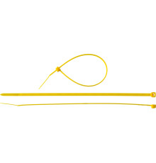 ЗУБР КС-Ж1, 3.6 x 200 мм, нейлон РА66, 100 шт, желтые, кабельные стяжки, Профессионал (309050-36-200)