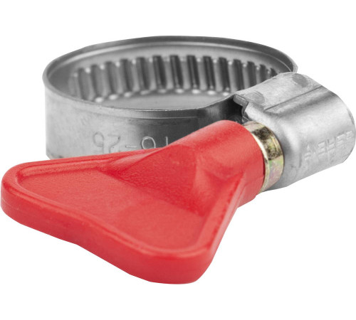 ЗУБР Бабочка, 16 - 25 мм, накатная лента 9 мм, 2 шт, нержавеющий хомут, Профессионал (37835-16-25) купить  в Сочи