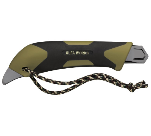 OLFA WORKS FK1 FIELD KNIFE универсальный нож со сменным серрейторным лезвием для сложных материалов (OW-FK1-OD) купить  в Сочи