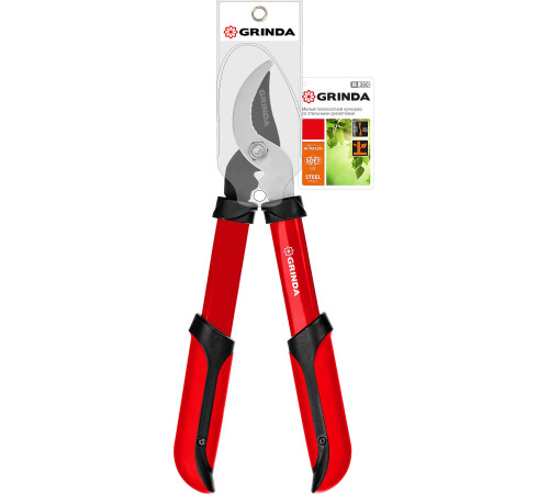 GRINDA R-390, 390 мм, закаленные лезвия, стальные рукоятки, малый плоскостной сучкорез (8-424108) купить  в Сочи