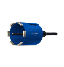 ЗУБР АСК d 68 мм (М16, рабочая глубина 75 мм, лазерная сварка), алмазная сегментная коронка для подрозетников, Профессионал (29875-68)