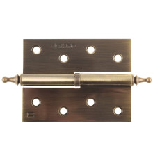 ЗУБР 100 х 75 х 2.5 мм, разъемная, правая, цвет старая латунь (AB), 2 ш, карточная петля (37605-100-5R)