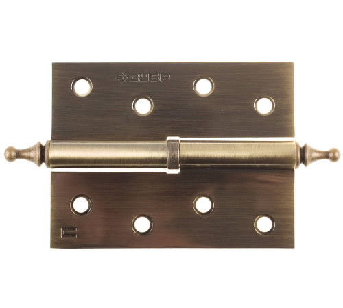 ЗУБР 100 х 75 х 2.5 мм, разъемная, правая, цвет старая латунь (AB), 2 ш, карточная петля (37605-100-5R) купить  в Сочи