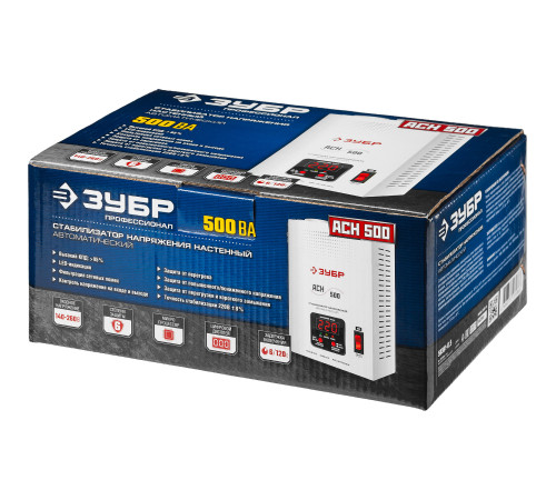 ЗУБР 500ВА, 0.5 кВт, автоматический стабилизатор напряжения, Профессионал (59385-0.5) купить  в Сочи
