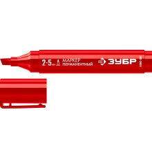 ЗУБР МП-300К красный, 2-5 мм, клиновидный перманентный маркер (06323-3)