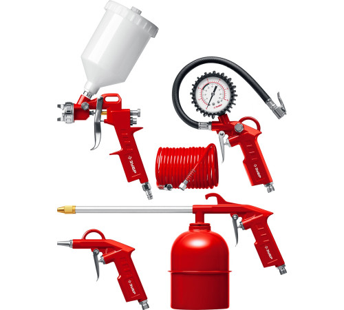 ЗУБР MS-5G, 5 предметов, универсальный набор пневмоинструмента (06459-H5) купить  в Сочи