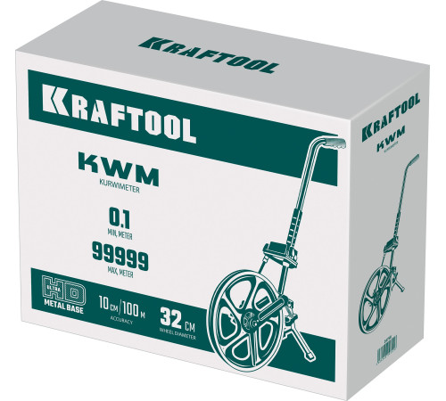KRAFTOOL 0.1 - 99999.9 м, измерительное колесо (курвиметр) с металлическим шасси и рукояткой (34756) купить в Сочи KRAFTOOL 0.1 - 99999.9 м, измерительное колесо (курвиметр) с металлическим шасси и рукояткой (34756) купить в Сочи