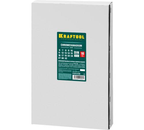 KRAFTOOL 18 шт, 6 - 32 мм, набор комбинированных гаечных ключей (27079-H18E) купить в Сочи KRAFTOOL 18 шт, 6 - 32 мм, набор комбинированных гаечных ключей (27079-H18E) купить в Сочи