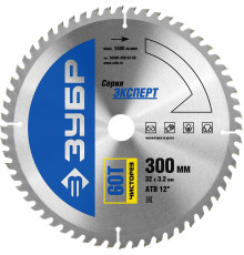 ЗУБР Чисторез, 300 x 32 мм, 60Т, пильный диск по дереву, Профессионал (36905-300-32-60)
