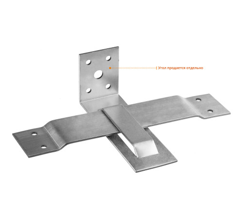 ЗУБР СОС-2.0, 40 x 200 (140) x 2 мм, пластина, скользящая опора для стропил (310166-140) купить  в Сочи